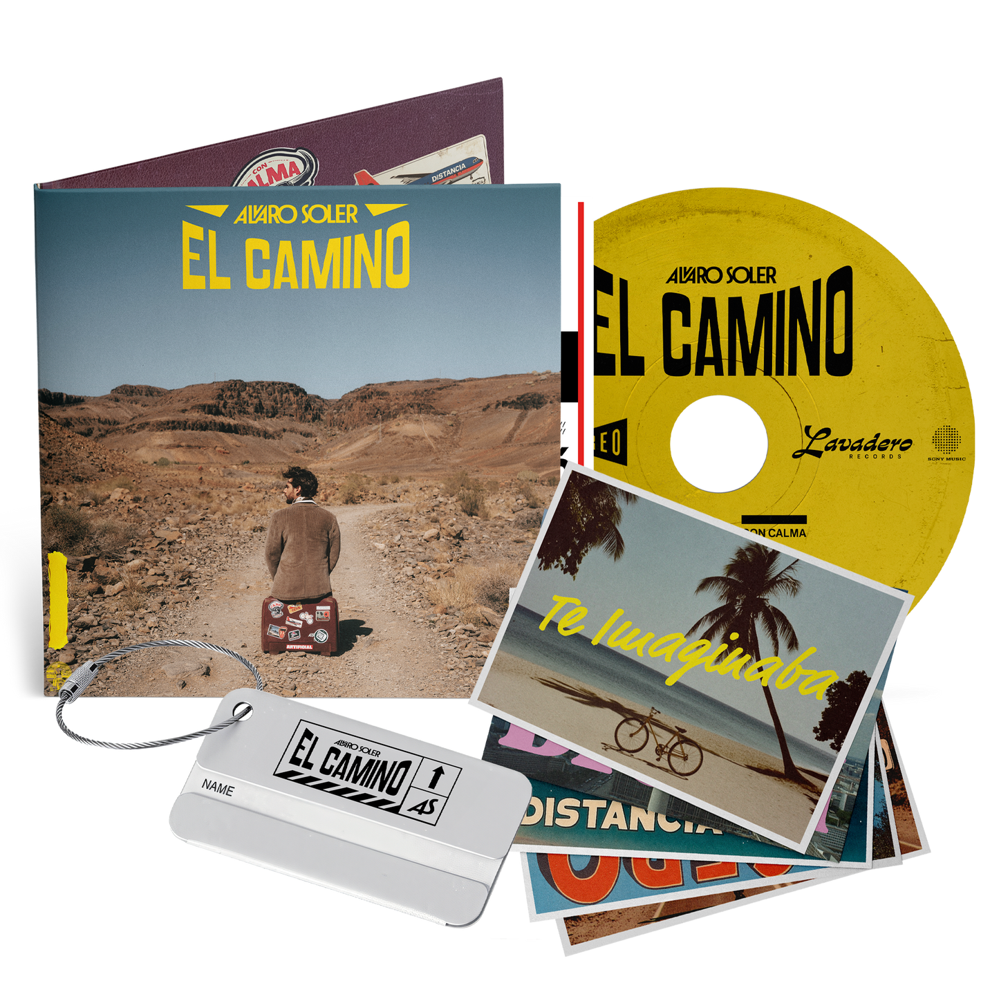 EL CAMINO (paquete CD + etiqueta de equipaje + postales)